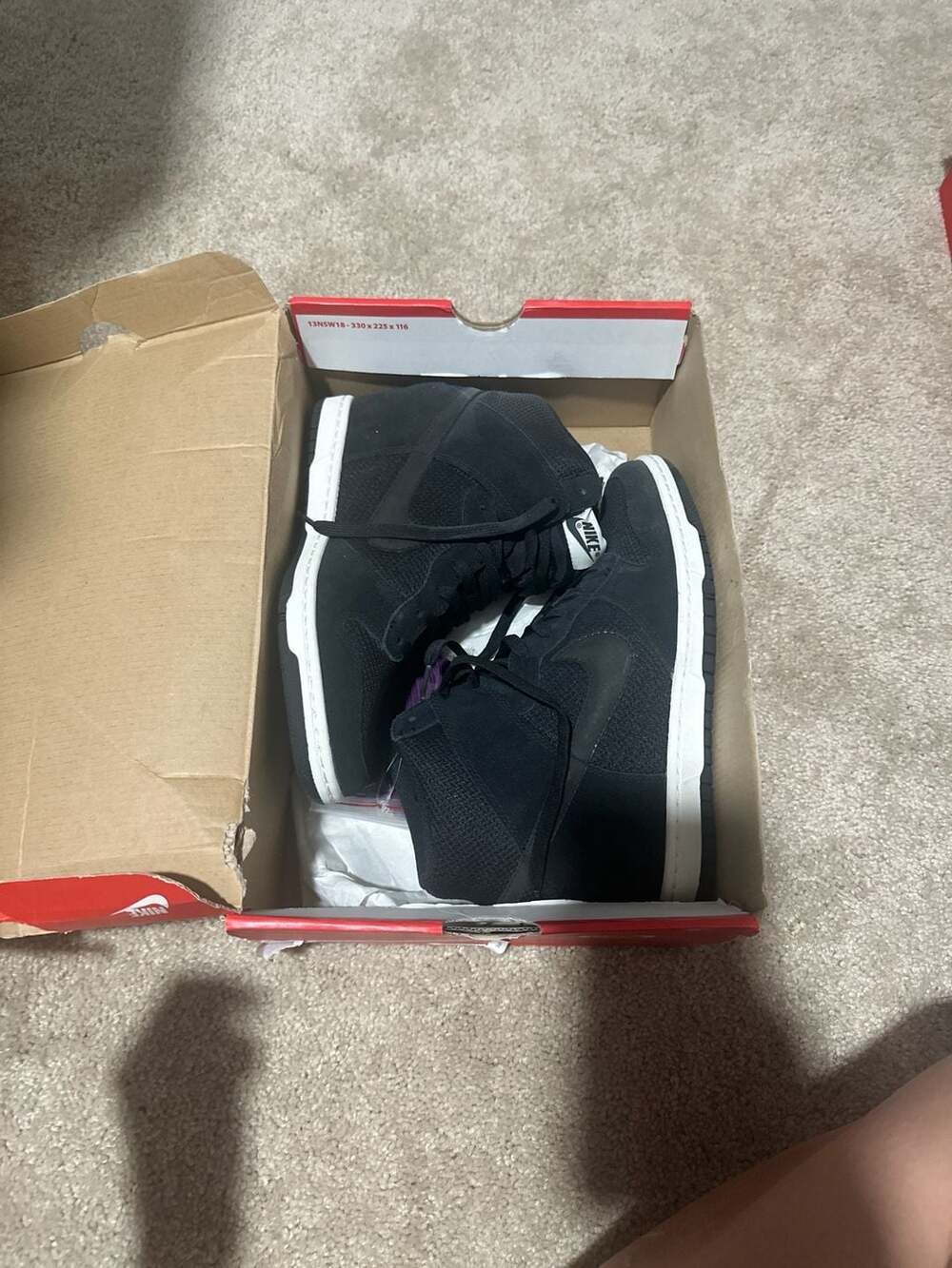 Nike Dunk Sky High Essential Black Hidden Wedge Sneakers 644877-001